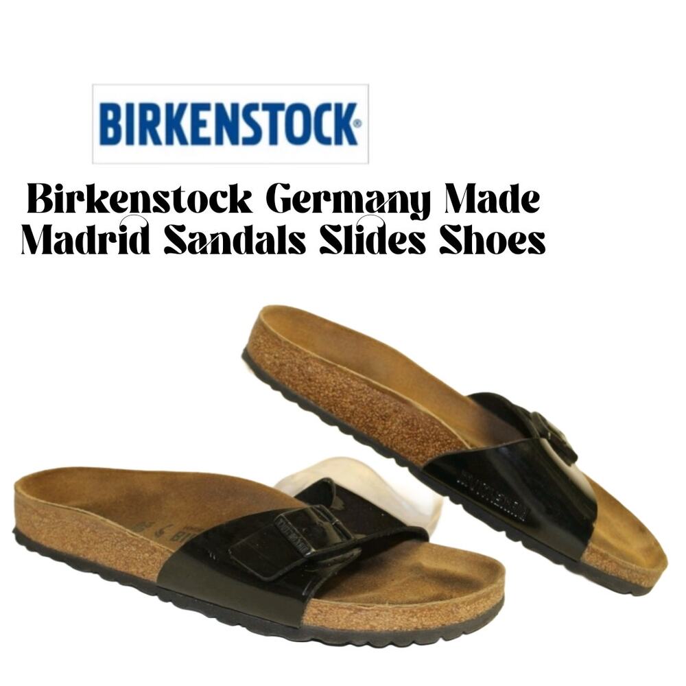 Birkenstock Germany Madrid Black Sandals Slides Shoes 9 40